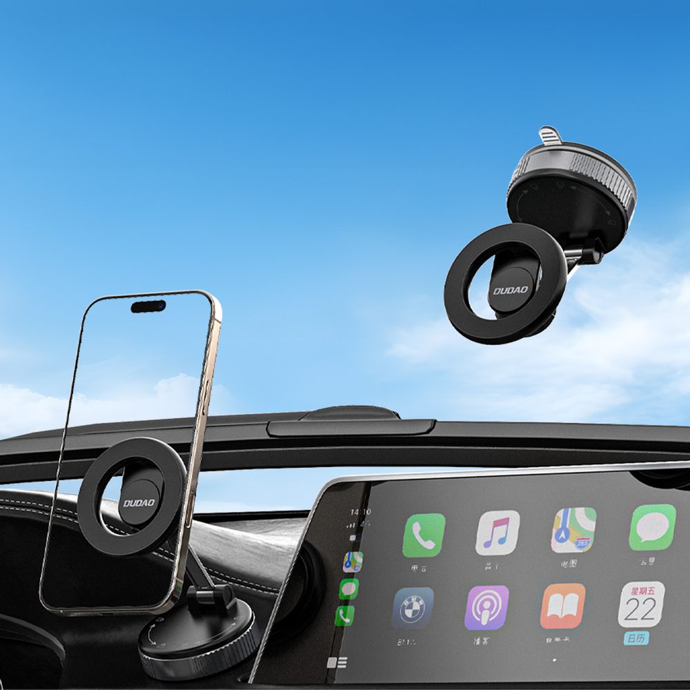 Dudao F24X MagSafe Compatible Car Holder with Suction Cup - Blackeng