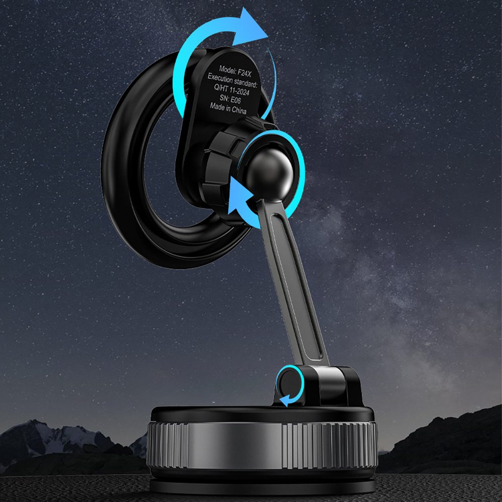 Dudao F24X MagSafe Compatible Car Holder with Suction Cup - Blackeng
