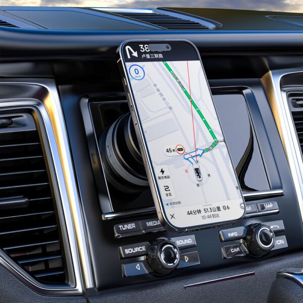 204530_4 Dudao F24MAX Car Holder with 15W Wireless Charger, MagSafe Compatible, with Automatic Suction Cup - Blackeng