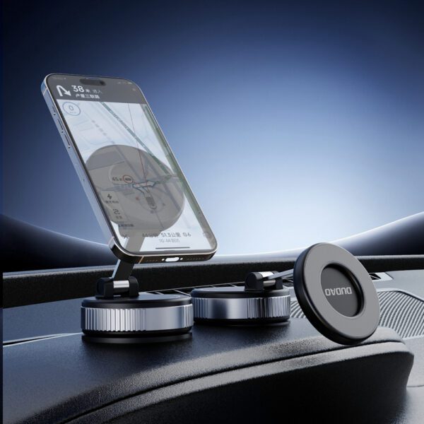 204531_2 Dudao F24PRO MagSafe Compatible Car Holder with Suction Cup for Windshield or Dashboard - Blackeng