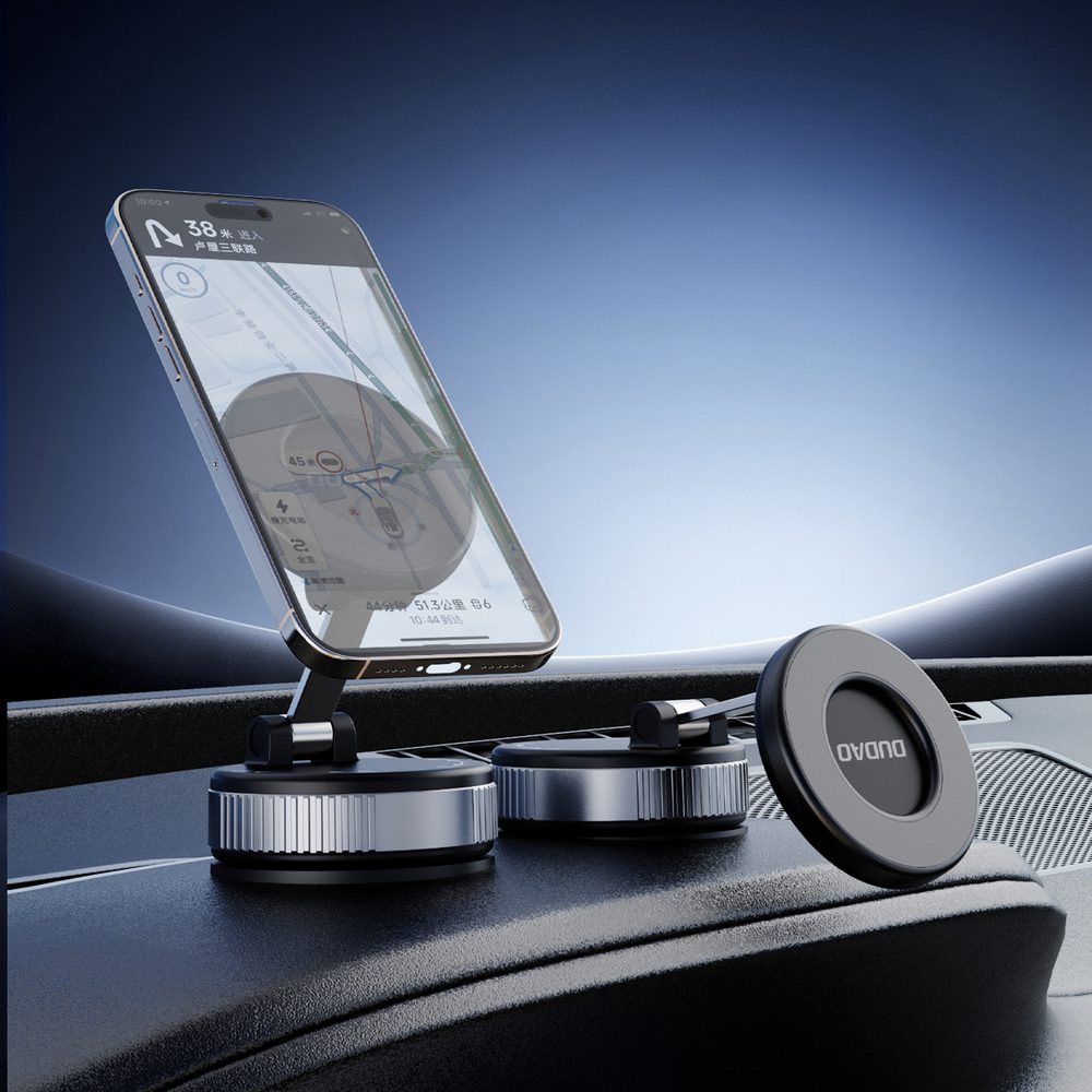 204531_2 Dudao F24PRO MagSafe Compatible Car Holder with Suction Cup for Windshield or Dashboard - Blackeng