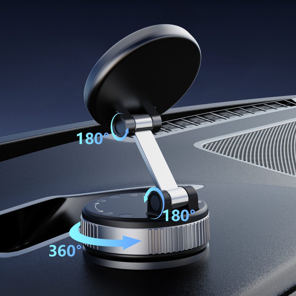 204531_3 Dudao F24PRO MagSafe Compatible Car Holder with Suction Cup for Windshield or Dashboard - Blackeng