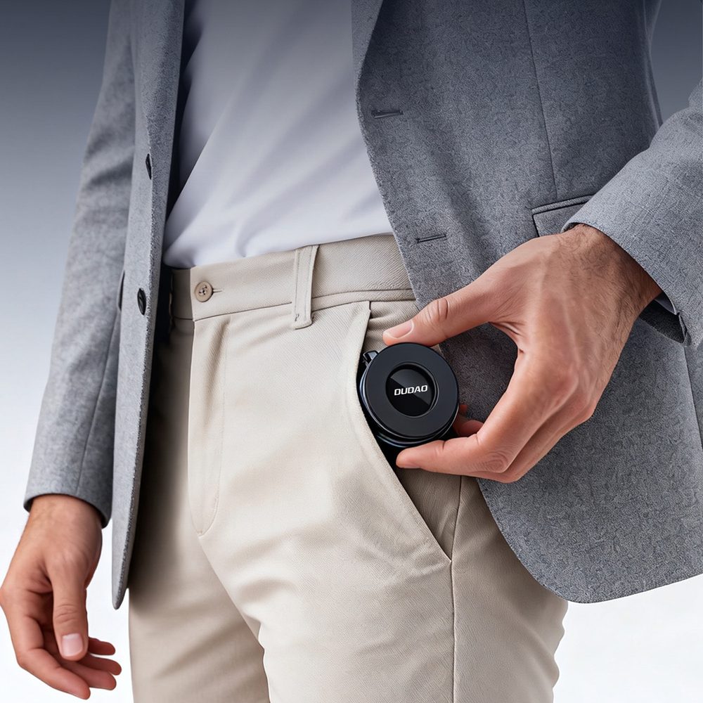 204531_4 Dudao F24PRO MagSafe Compatible Car Holder with Suction Cup for Windshield or Dashboard - Blackeng