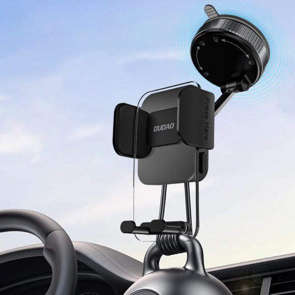 Dudao F24PLUS Car Holder with Suction Cup for Dashboard - Blackeng