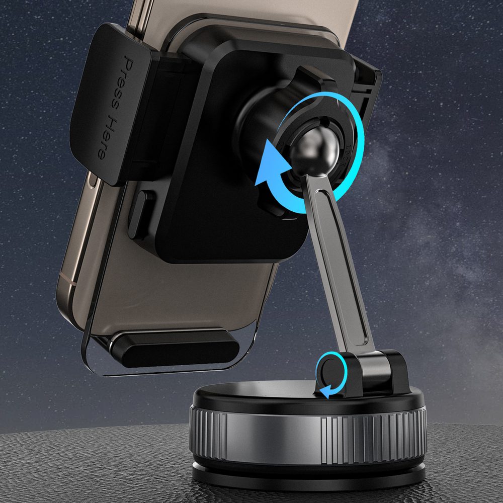 Dudao F24PLUS Car Holder with Suction Cup for Dashboard - Blackeng