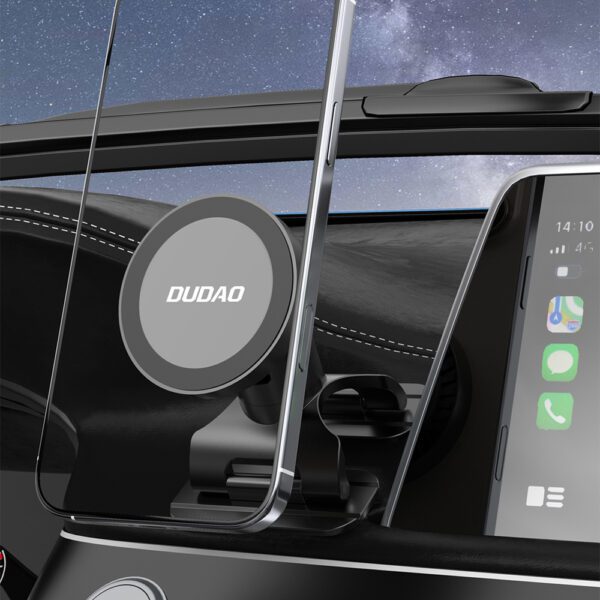 Dudao F25 MagSafe-compatible car mount for dashboard or windshield - blackeng