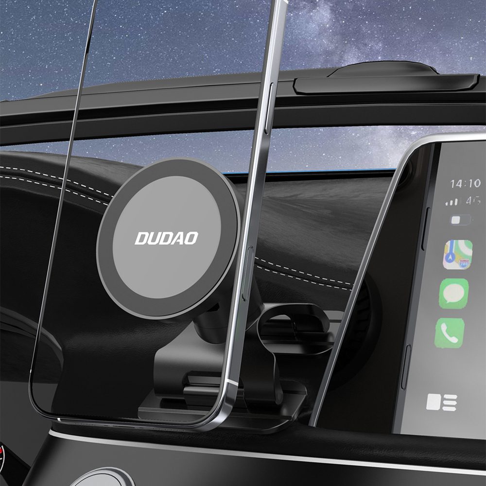 Dudao F25 MagSafe-compatible car mount for dashboard or windshield - blackeng