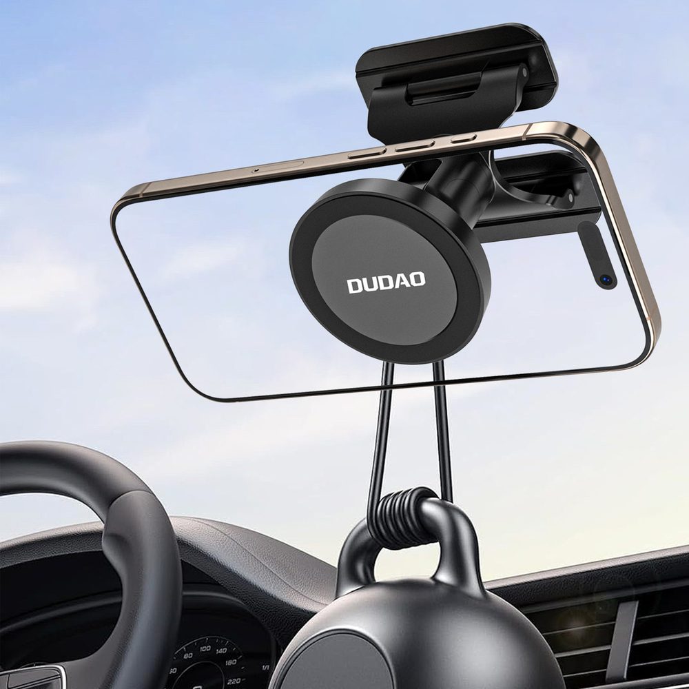Dudao F25 MagSafe-compatible car mount for dashboard or windshield - blackeng