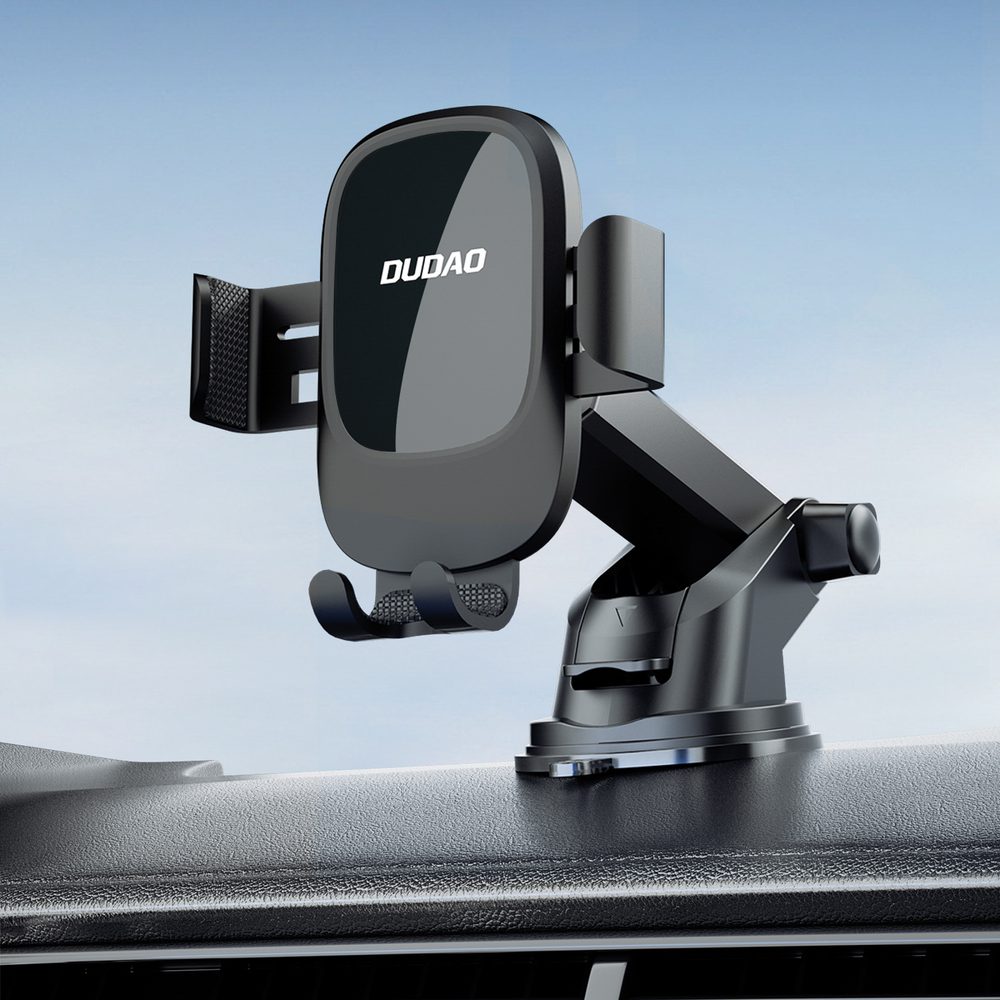 Dudao F5N+ gravity car holder with suction cup for windshield or dashboard - blackeng