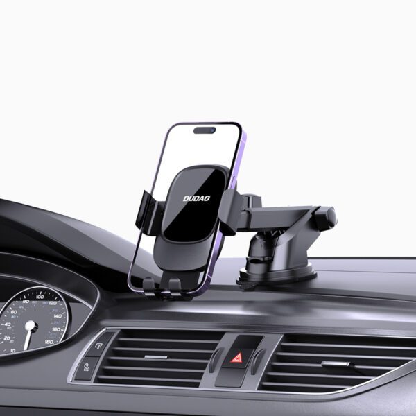 Dudao F5N+ gravity car holder with suction cup for windshield or dashboard - blackeng