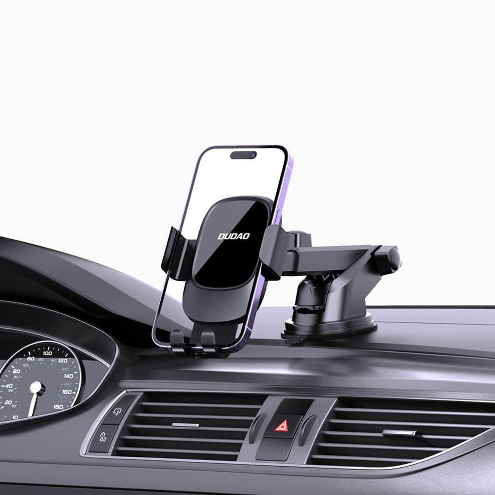 Dudao F5N+ gravity car holder with suction cup for windshield or dashboard - blackeng