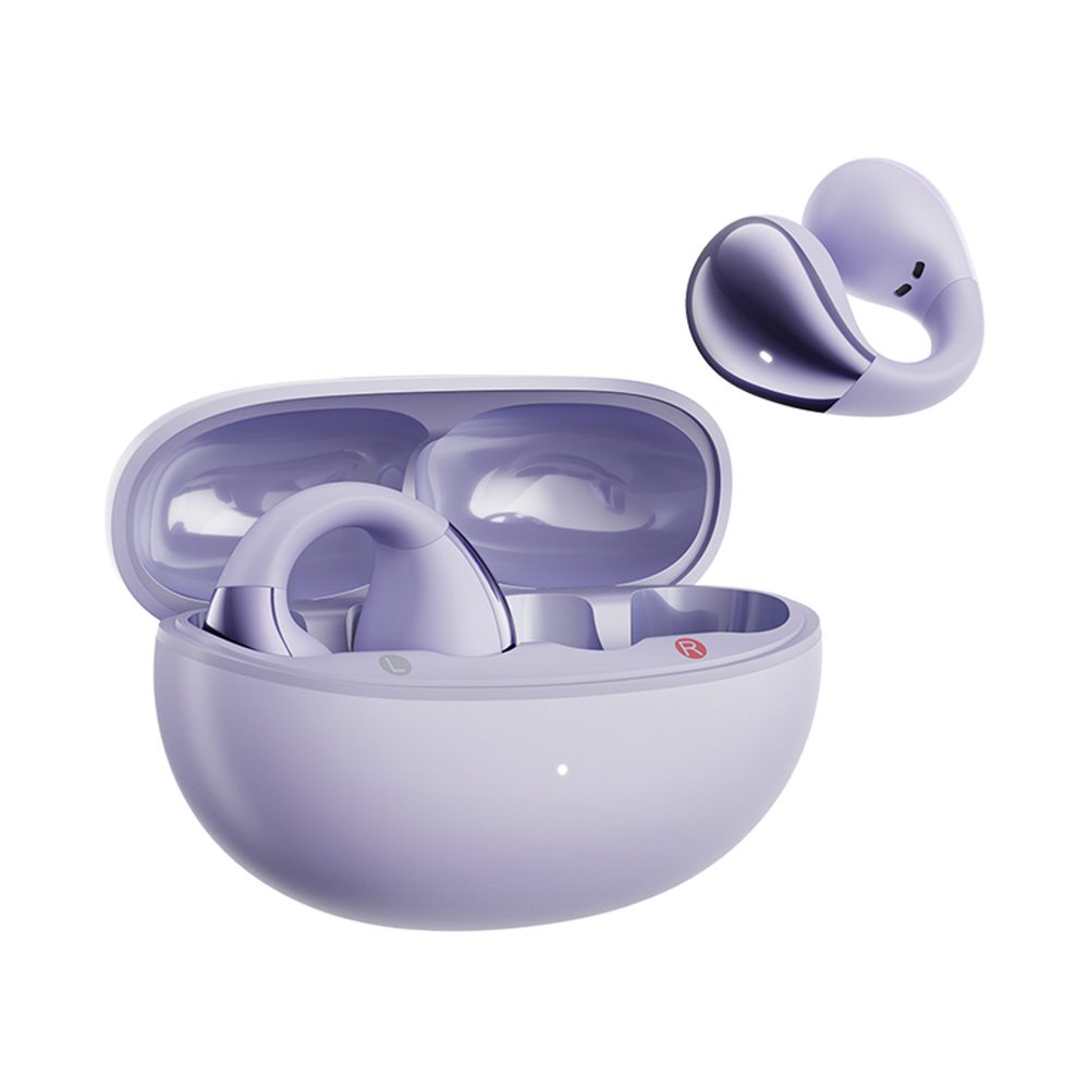OWS QCY Crossky C30 Earphones with Clip IPX4 Bluetooth 5.4 - Purpleeng