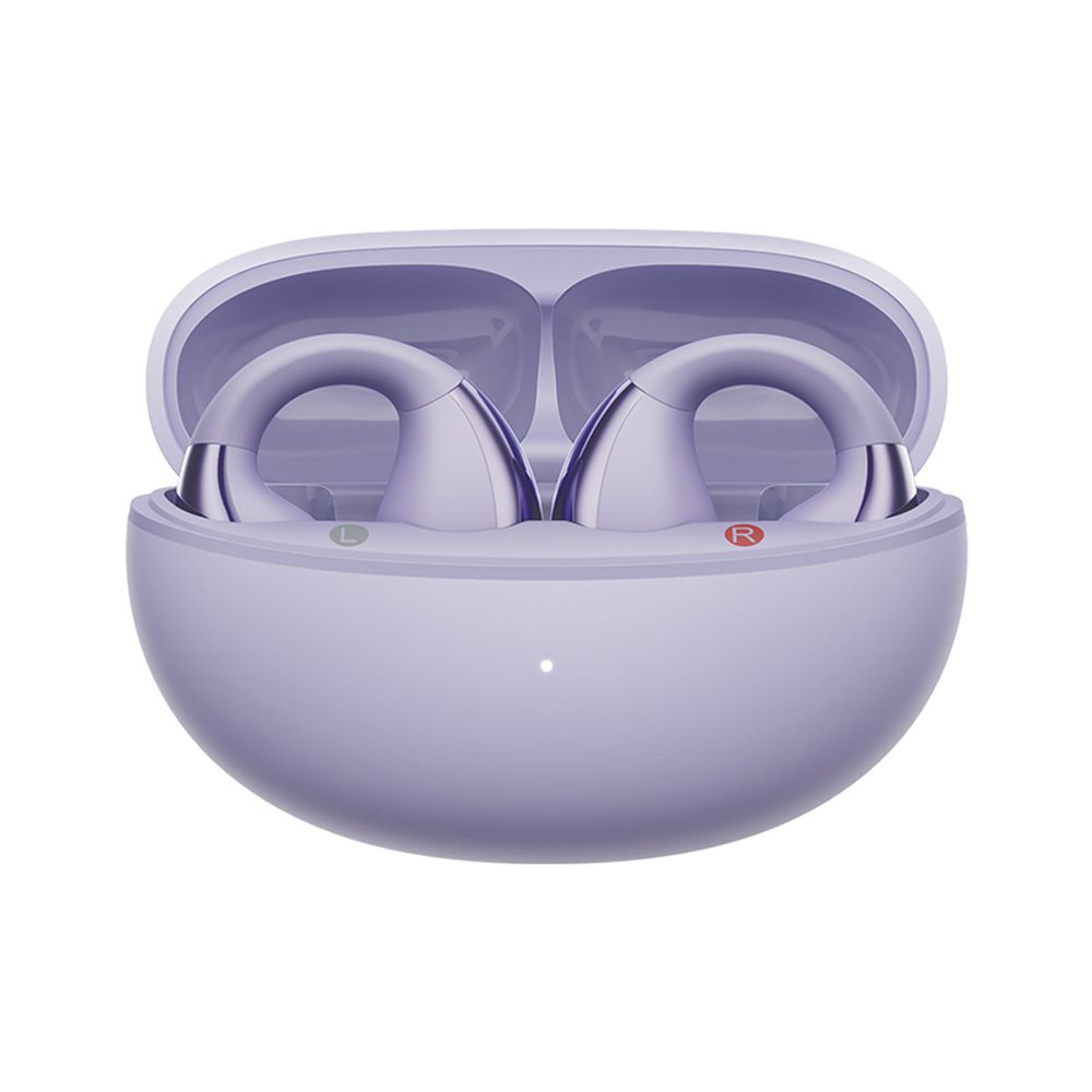 OWS QCY Crossky C30 Earphones with Clip IPX4 Bluetooth 5.4 - Purpleeng