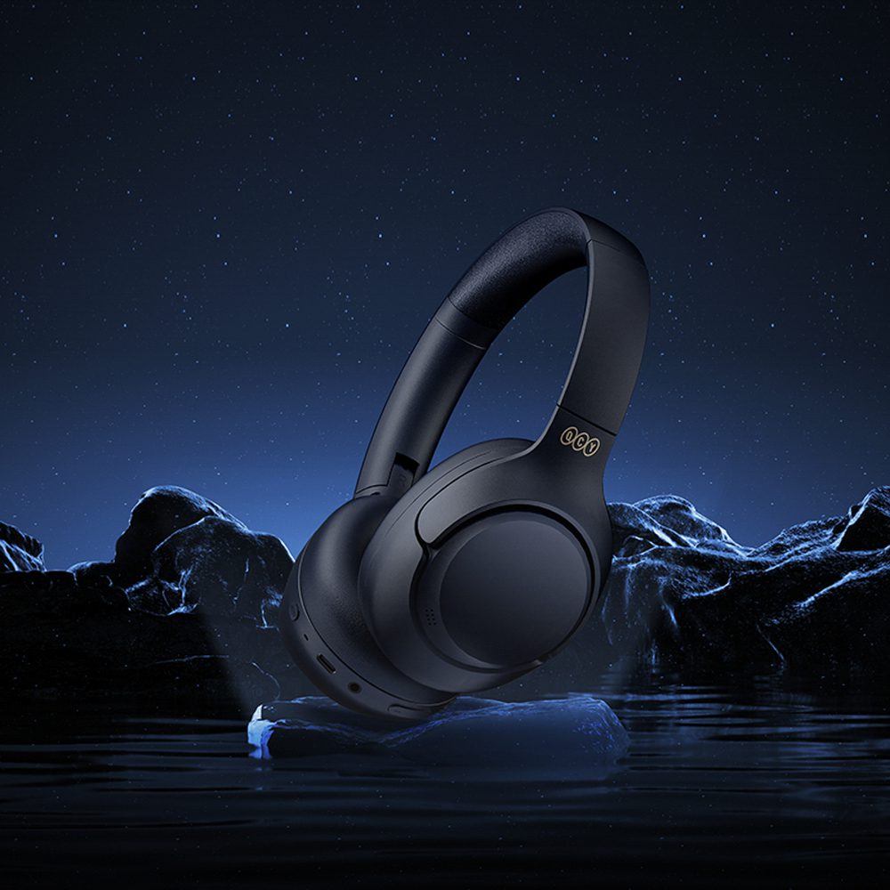 QCY H3 Over-Ear Headphones with ANC and Bluetooth 5.4 - Blackeng