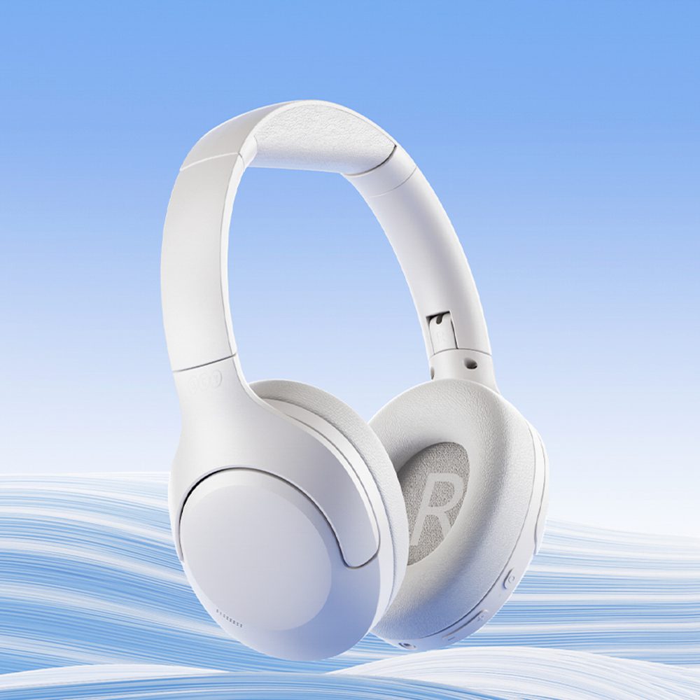 QCY H3 Lite Over-Ear Headphones with ANC and Bluetooth 5.3 - Whiteeng