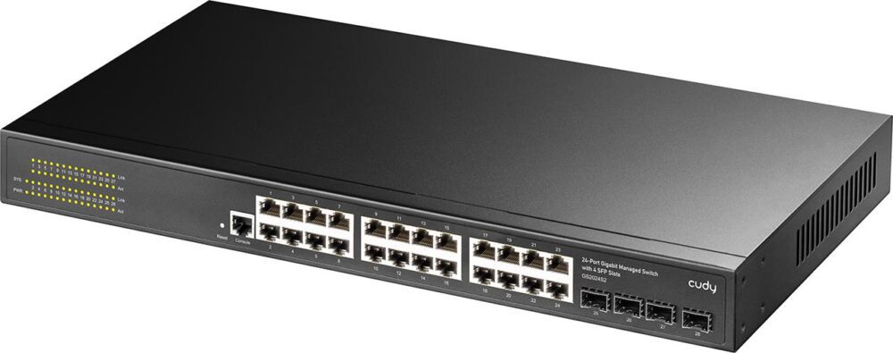 CUDY GS2024S2 24-PORT LAYER 2 MANAGED GIGABIT SWITCH WITH 4 GIGABIT SFP SLOTS