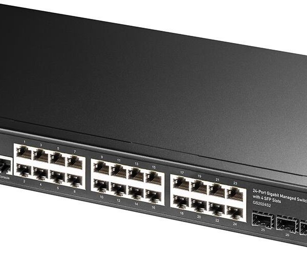 CUDY GS2024S2 24-PORT LAYER 2 MANAGED GIGABIT SWITCH WITH 4 GIGABIT SFP SLOTS