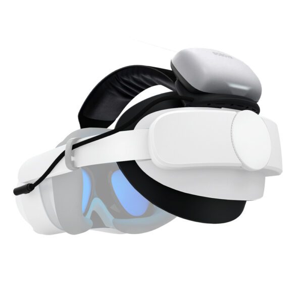 BoboVR P4U Head Strap with Battery for PICO 4 Ultra and Ultra Enterprise - White and Blackeng