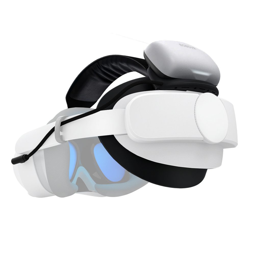 BoboVR P4U Head Strap with Battery for PICO 4 Ultra and Ultra Enterprise - White and Blackeng