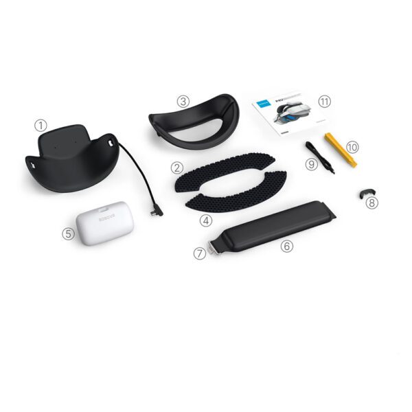 BoboVR P4U Head Strap with Battery for PICO 4 Ultra and Ultra Enterprise - White and Blackeng