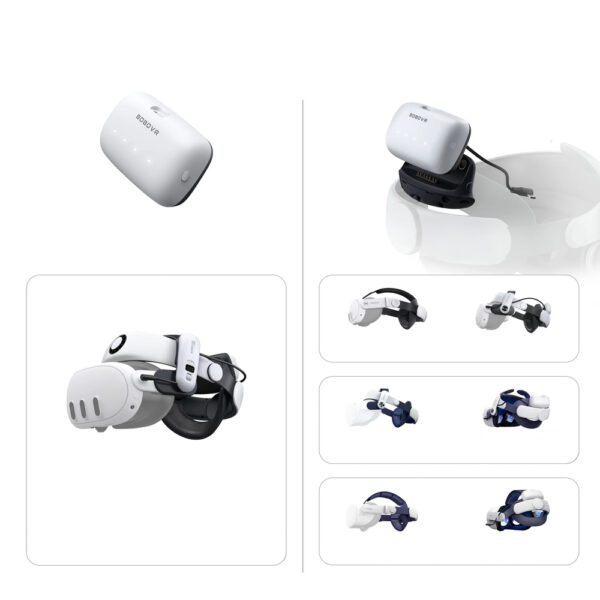 BoboVR B100 External Battery for Meta Quest S3 Pro and E3 Pro - Whiteeng