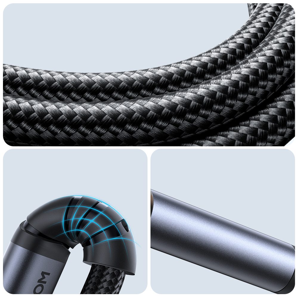 208166_10 Joyroom Audio Transfer Series SY-A07 Mini Jack 3.5mm/USB-C Cable 1.2m - Blackeng