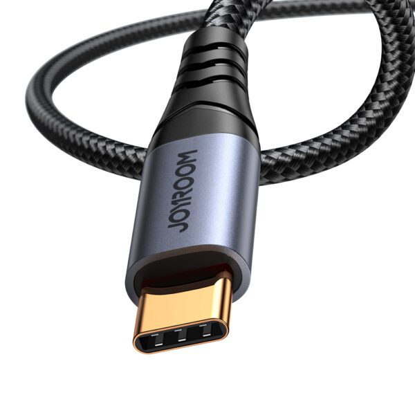 208166_2 Joyroom Audio Transfer Series SY-A07 Mini Jack 3.5mm/USB-C Cable 1.2m - Blackeng