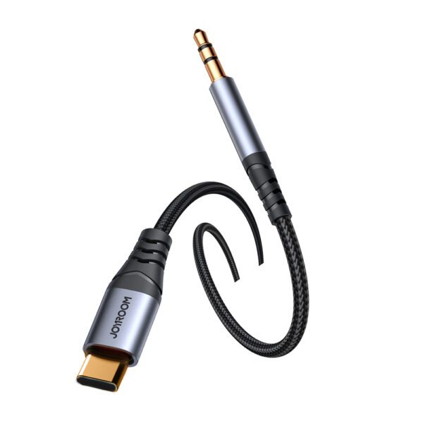 208166_5 Joyroom Audio Transfer Series SY-A07 Mini Jack 3.5mm/USB-C Cable 1.2m - Blackeng