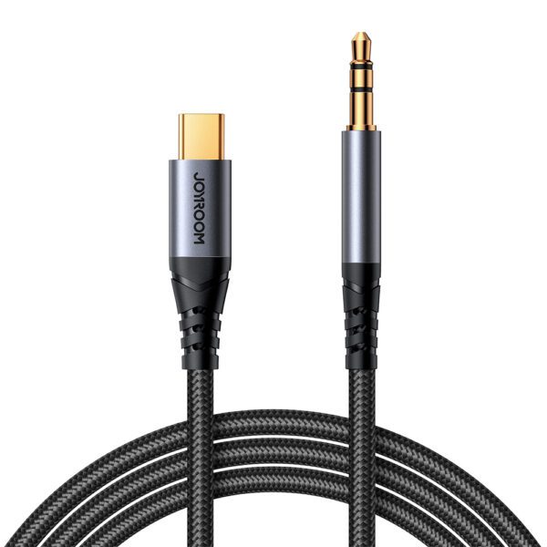 208166_6 Joyroom Audio Transfer Series SY-A07 Mini Jack 3.5mm/USB-C Cable 1.2m - Blackeng