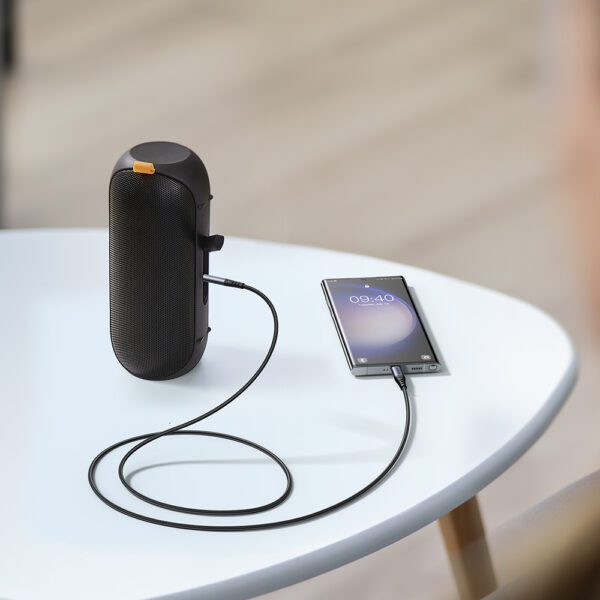 208166_8 Joyroom Audio Transfer Series SY-A07 Mini Jack 3.5mm/USB-C Cable 1.2m - Blackeng