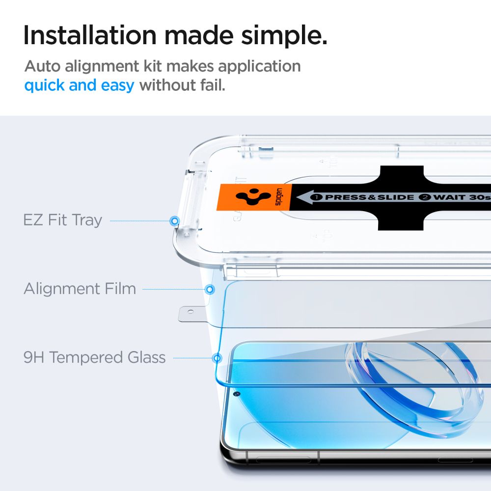 Spigen Glas.tR EZ Fit Tempered Glass for Samsung Galaxy S23 - 2 pcs.eng