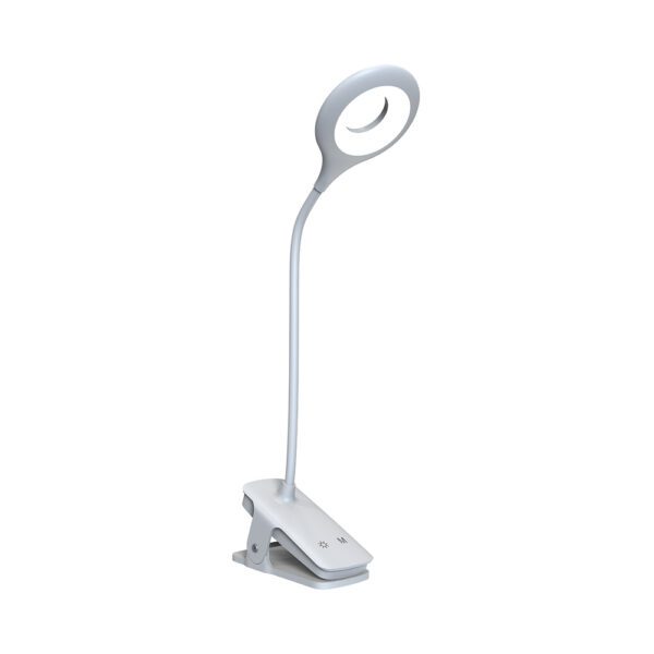 Mini Wozinsky Wireless LED Reading Lamp with Clip + USB-C Cable - Whiteeng