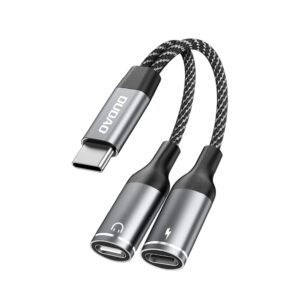 208491_1 Dudao L13C+ 2in1 USB-C Adapter - Grayeng