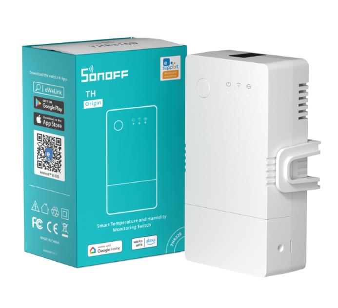 20905 SONOFF THR320 ΕΞΥΠΝΟΣ ΔΙΑΚΟΠΤΗΣ ΜΕ ΘΕΡΜΟΚΡΑΣΙΑ / ΥΓΡΑΣΙΑ TH ORIGIN 20A