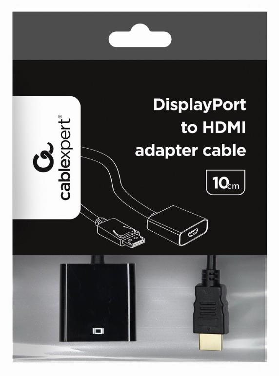 CABLEXPERT ΑΝΤΑΠΤΟΡΑΣ DISPLAYPORT TO HDMI, ΜΑΥΡΟ