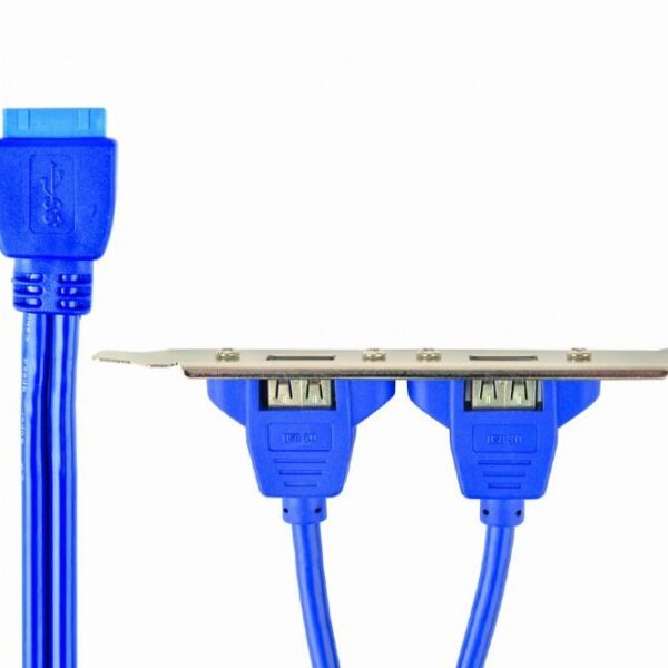 CABLEXPERT DUAL USB 3.0 RECEPTACLE ON BRACKET