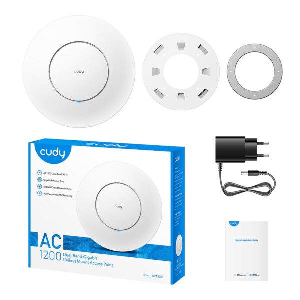 21645 CUDY AP1300 DUAL BAND WIFI ACCESS POINT ΟΡΟΦΗΣ, BEAMFORMING, MIMO, POE