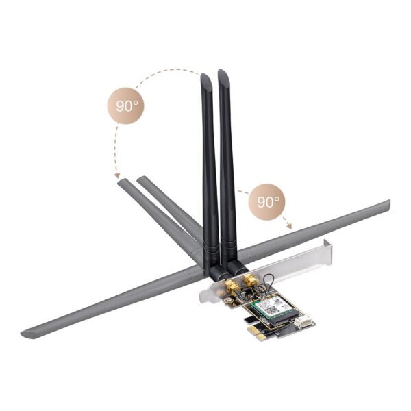 21647 CUDY WE3000 AX3000 DUAL BAND WIFI PCI-e ΚΑΡΤΑ ΔΙΚΤΥΟΥ, BLUETOOTH, WIFI6