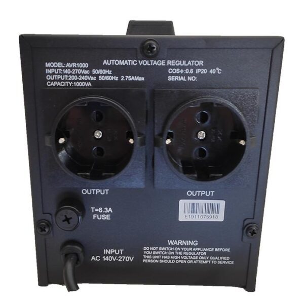 NG ΣΤΑΘΕΡΟΠΟΙΗΤΗΣ ΤΑΣΗΣ 1000VA