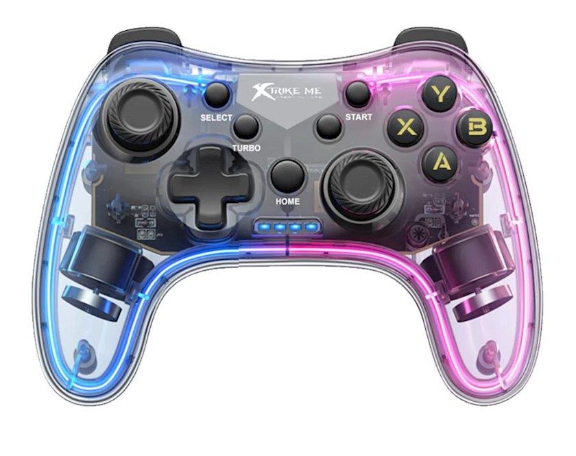 XTRIKE GP-52 GAMING PAD ΔΙΑΦΑΝΟ ΜΕ LED, PS4, SWITCH, IOS, ANDROID, PC