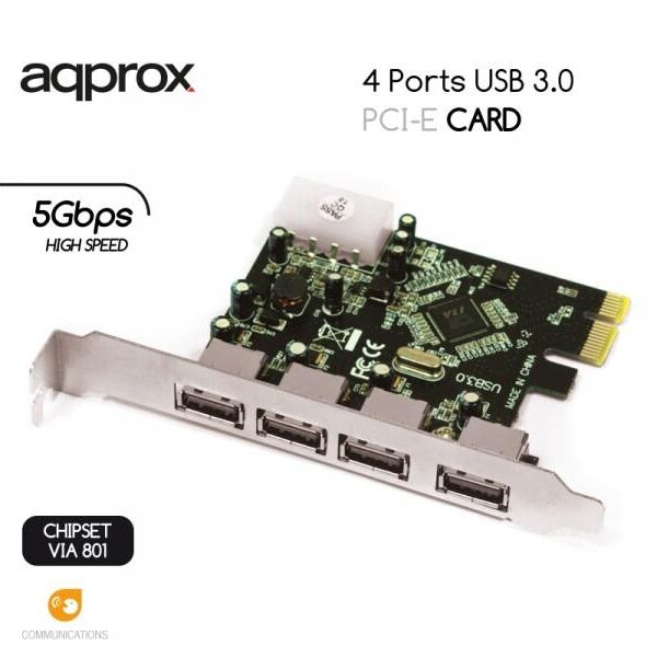 APPROX PCI-E ΚΑΡΤΑ 4-PORTS USB 3.0