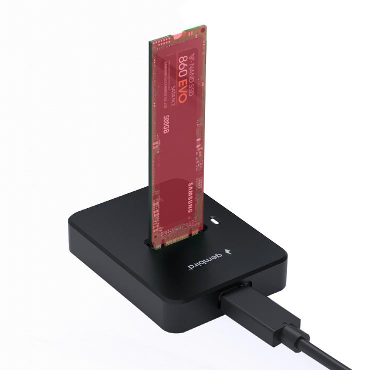 GEMBIRD ΒΑΣΗ HDD - DOCKING STATION ΜΑΥΡΟ USB Type-C M.2 SATA