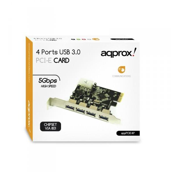 APPROX PCI-E ΚΑΡΤΑ 4-PORTS USB 3.0