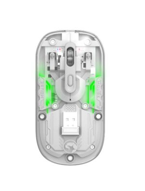 25721 MARVO M808W ΔΙΑΦΑΝΟ ΑΣΥΡΜΑΤΟ 2.4G+ ΠΟΝΤΙΚΙ, RGB, ΑΘΟΡΥΒΟΙ ΔΙΑΚΟΠΤΕΣ