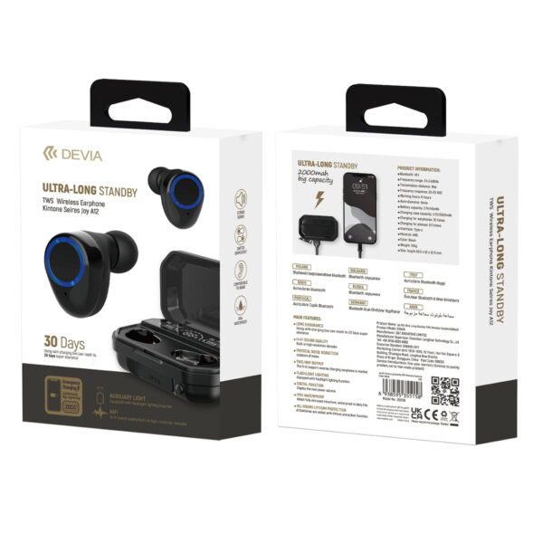 Devia Bluetooth earphones TWS Joy A12 black