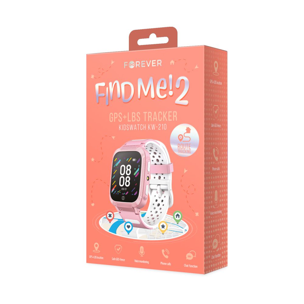 Forever Smartwatch GPS Kids Find Me 2 KW-210 pink