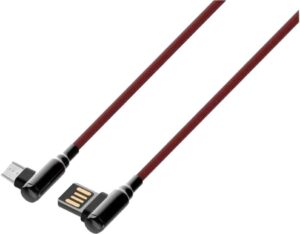 LDNIO ΚΑΛΩΔΙΟ ΦΟΡΤΙΣΗΣ LC421 ΓΩΝΙΑΚΟ ΒΙΣΜΑ MICRO USB, ΚΟΚΚΙΝΟ