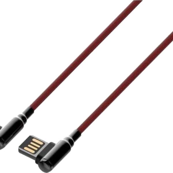 LDNIO ΚΑΛΩΔΙΟ ΦΟΡΤΙΣΗΣ LC421 ΓΩΝΙΑΚΟ ΒΙΣΜΑ MICRO USB, ΚΟΚΚΙΝΟ
