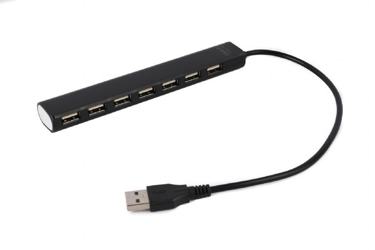 GEMBIRD USB HUB 2.0, 7 PORT, ΜΑΥΡΟ