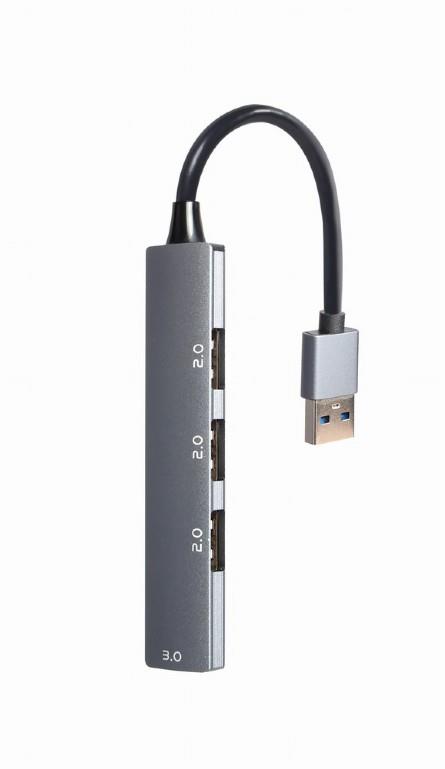 GEMBIRD USB3 HUB, 1USB-A 3.1, 3XUSB-A 2.0